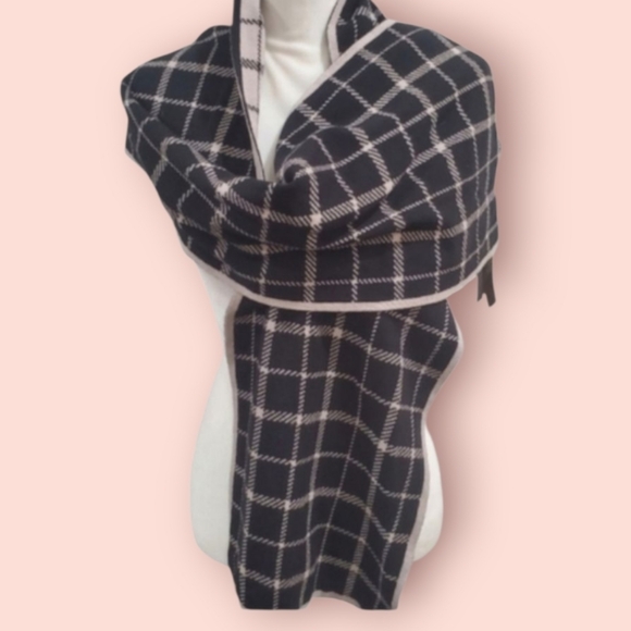 Coach Accessories - Coach tattersall reversible wooll  And  cotton blend  winter scarf,